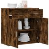 vidaXL Buffet chêne fumé 79x38x80 cm bois d'ingénierie