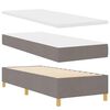 vidaXL Lit &agrave; ressorts avec matelas gris fonc&eacute; 90x190 cm Taupe tissu