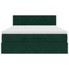vidaXL Cadre de lit ottoman avec matelas vert fonc&eacute; 140x200 cm velours