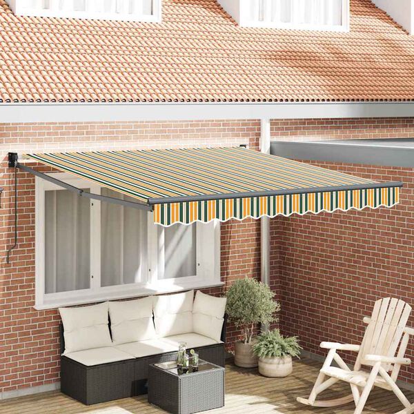 vidaXL Auvent R&eacute;tractable Multicolore 350 x 250 cm