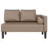 vidaXL Chaise longue avec coussins cappuccino similicuir