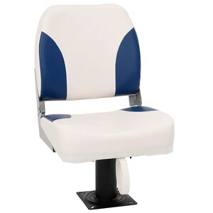 vidaXL Si&egrave;ge de bateau pliable 1 ensemble bleu et blanc