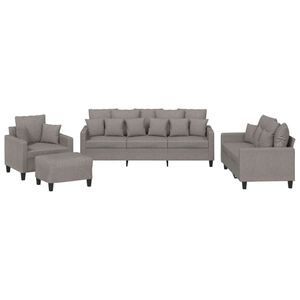 vidaXL Ensemble de canap&eacute;s 4 pcs avec coussins taupe tissu