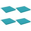 vidaXL Coussins de si&egrave;ge SOEST 4 pc 100 % polyester Turquoise
