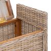vidaXL Banc de rangement avec coussin Naturel 110 x 40 x 50 cm Rotin