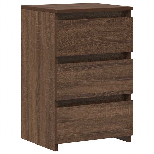 vidaXL Tables de chevet 2pcs Ch&ecirc;ne marron 40x35x62,5cm Bois ing&eacute;nierie