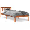 vidaXL Cadre de lit sans matelas cire marron 75x190 cm bois pin massif