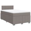 vidaXL Sommier &agrave; lattes de lit avec matelas Taupe 120x200 cm Tissu
