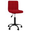 vidaXL Chaise pivotante de bureau Rouge bordeaux Velours