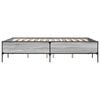 vidaXL Cadre de lit sans matelas sonoma gris 135x190 cm