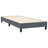 vidaXL Sommier &agrave; lattes de lit et matelas et LED gris fonc&eacute; 80x210 cm velours