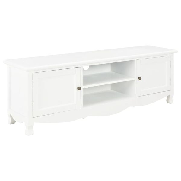 vidaXL Meuble TV Blanc 120x30x40 cm Bois