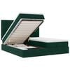 vidaXL Cadre de lit ottoman avec matelas vert foncé 160x200 cm velours