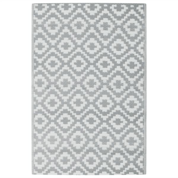 vidaXL Tapis d'ext&eacute;rieur ARAKIL Gris 120x180 cm PP