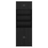 vidaXL Armoire de rangement Ch&ecirc;ne noir 80 x 42,5 x 225 cm