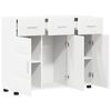 vidaXL Buffet avec &eacute;tag&egrave;re Blanc 88,5 x 30,5 x 73 cm Bois d'ing&eacute;nierie