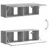 vidaXL Ensemble de meuble TV mural Montage mural 6 pcs Gris Sonoma