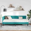 vidaXL Cadre de lit d'angle avec matelas 2 pcs Turquoise Velours