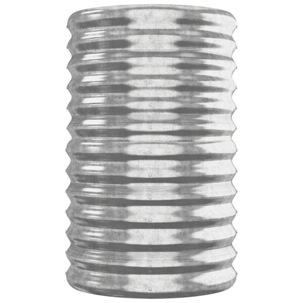 vidaXL Lit surélevé de jardin Acier galvanisé Argenté