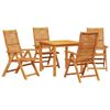 vidaXL Ensemble de salle &agrave; manger pour jardin 5 pcs Marron