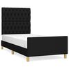 vidaXL Cadre de lit sans matelas noir 90x200 cm tissu