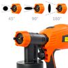 vidaXL Pistolet &agrave; peinture &eacute;lectrique et 3 tailles de buses 500W 800ml