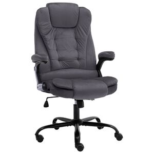 vidaXL Chaise de bureau Gris fonc&eacute; Velours