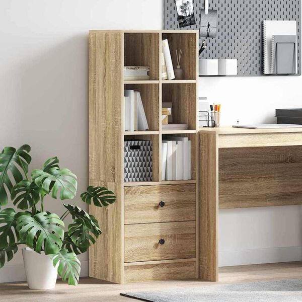 vidaXL Haut Armoire avec tiroir Ch&ecirc;ne Sonoma 45,5 x 34 x 127 cm