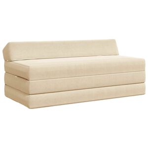 vidaXL Canap&eacute;-lit pliable Cr&egrave;me 120 x 60 x 49 cm Tissu