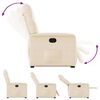 vidaXL Fauteuil inclinable beige tissu microfibre