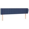 vidaXL T&ecirc;te de lit avec oreilles Bleu 203x23x78/88 cm Tissu