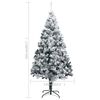 vidaXL Sapin de Noël artificiel avec neige floquée vert 210 cm PVC