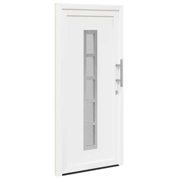 vidaXL Porte Frontale Blanc PVC