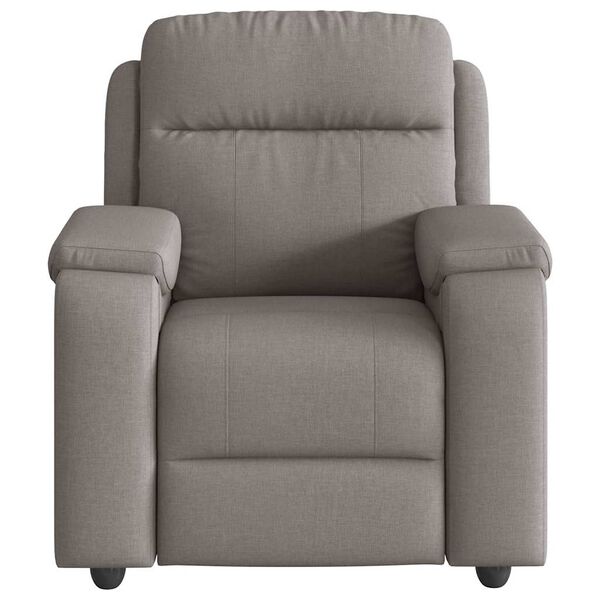 vidaXL Fauteuil de massage inclinable Taupe Tissu