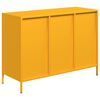 vidaXL Buffet jaune moutarde 101,5x39x73,5 cm acier lamin&eacute; &agrave; froid