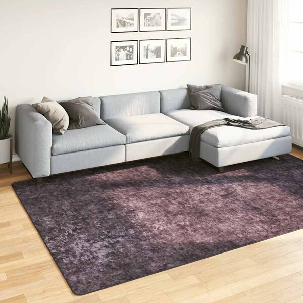 vidaXL Tapis lavable 190x300 cm anthracite