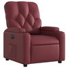 vidaXL Fauteuil inclinable électrique Rouge bordeaux Similicuir