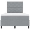 vidaXL Lit &agrave; ressorts avec matelas Gris clair 120 x 200 cm tissu
