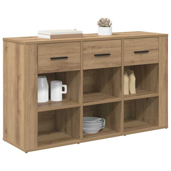 vidaXL Buffet Ch&ecirc;ne artisanal 100 x 30 x 59,5 cm Bois d'ing&eacute;nierie