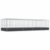 vidaXL Voli&egrave;re avec extension argent&eacute; 932x307x212 cm acier