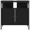 vidaXL Armoire lavabo de salle de bain noir 60x30x60 cm