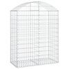 vidaXL Panier de gabions arqu&eacute; 100x50x120/140 cm Fer galvanis&eacute;