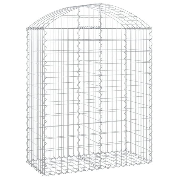 vidaXL Panier de gabions arqu&eacute; 100x50x120/140 cm Fer galvanis&eacute;