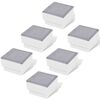 vidaXL 6 lampes LED d'&eacute;clairage incorpor&eacute;es au sol 100x100x68 mm