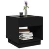 vidaXL Table basse avec LED infini noir 50x50x50 cm