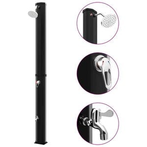vidaXL Douche solaire d'ext&eacute;rieur avec pomme de douche et robinet 35 L