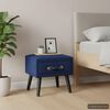 vidaXL Table de chevet Bleu 40x35x40 cm Velours