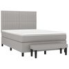 vidaXL Sommier &agrave; lattes de lit avec matelas Gris clair 140x200cm Tissu