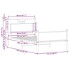 vidaXL Cadre de lit sans matelas ch&ecirc;ne fum&eacute; 107x203 cm bois ing&eacute;nierie