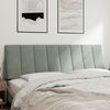 vidaXL Coussin de t&ecirc;te de lit Hanko gris clair 160 cm velours